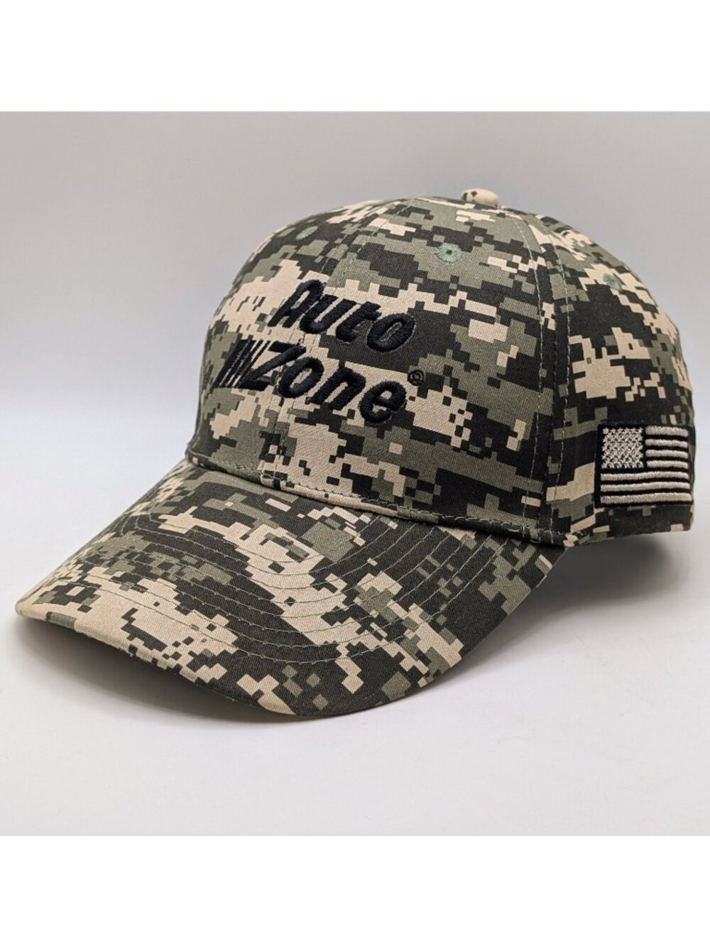 Auto Zone Hat Cap Strap Back Unisex One Size Camo USA Flag Patriotic Hunting